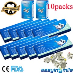 Dental Braces Orthodontic Mini Roth MBT 022 018 Hooks 3/345 Brackets MIM 10Pack