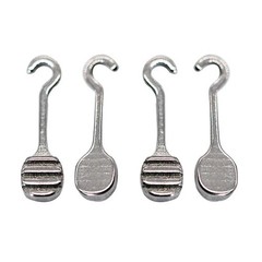 10 Pieces Bondable Sliding Crimpable Hook Long Curved 10Pcs/pack Left Right