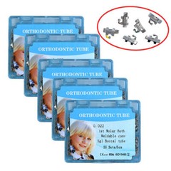 50sets dental orthodontic buccal tube 0.022 1st molar Roth weldable conv sgl
