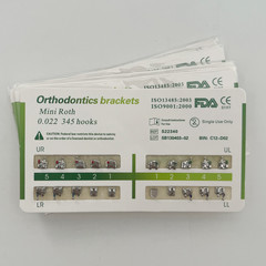 100Sets Dental Orthodontic Metal Brackets Mini Roth 022 345 hooks Mesh Base