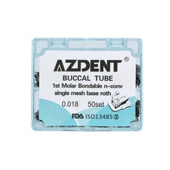 AZDENT Dental Orthodontic Buccal Tubes 1st Molar Tube Roth MBT 022 Bondable Tube