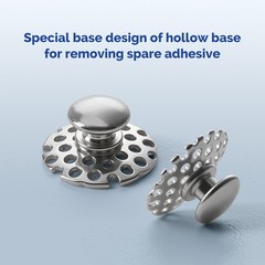 AZDENT Dental Orthodontic bondable Lingual buttons with Hole Round hollow base