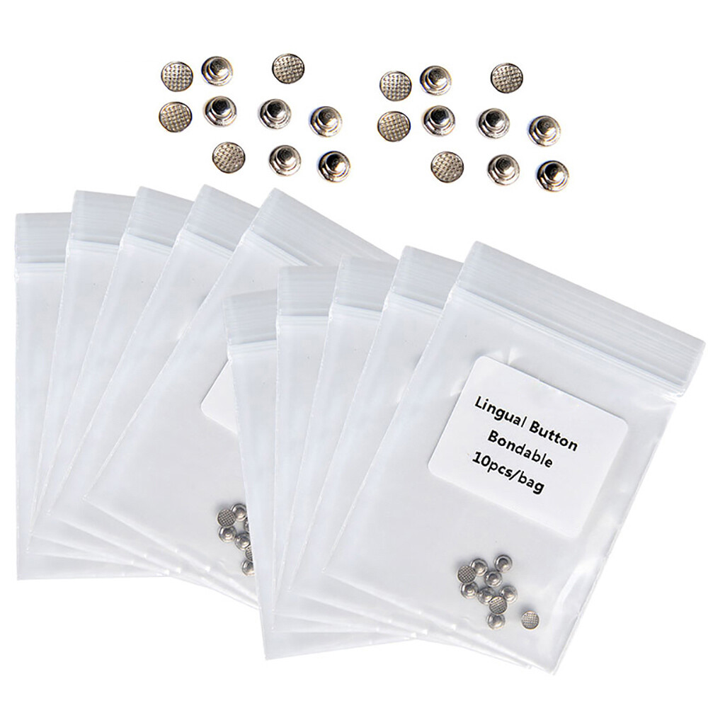 10pcs/kit Dental Orthodontic Lingual Buttons Bondable Round AZDENT