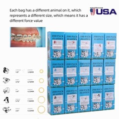 AZDENT Dental Orthodontic Brackets Mini Standard /Elastics Rubber Band/Arch Wire