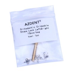 AZDENT Dental Orthodontic Crimpable Stops Hook Short/Long/Left+Right with Tool