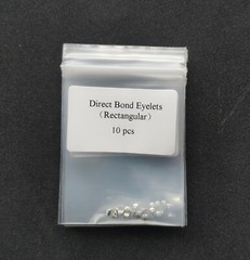 10pcs Dental Orthodontic Lingual Buttons Direct Bond Eyelets Rectanglar Base