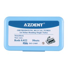 AZDENT Dental Orthodontic Buccal Tubes 1st/2nd Molar Non-Conv Roth MBT 022 018