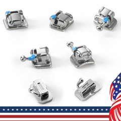 5 Sets Dental Ortho MIM Self Ligating Brackets Mini Roth.022 Hooks 345 1st Molar
