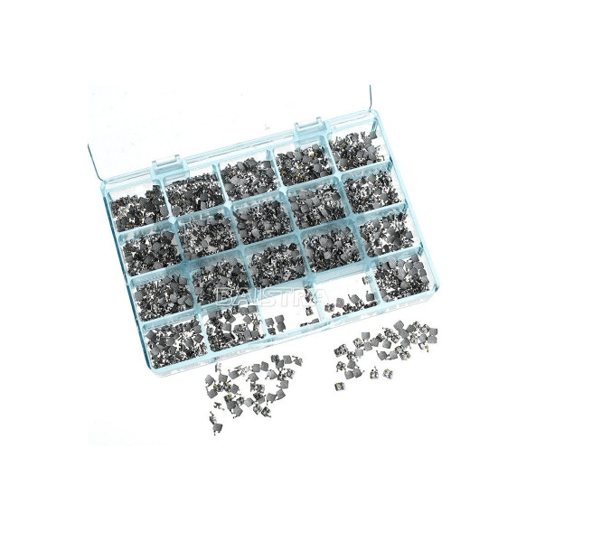 50 Sets Dental Orthodontic Brackets Mini Roth 0.022 345 Hooks Laser Mark