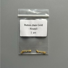 10Pcs/5Bags Dental Orthodontic Gold Plated Lingual Buttons Traction Chain Round