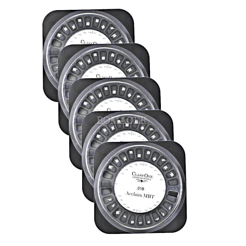 5 packs Dental Orthodontic ClassOne Ceramic Bracket MBT 018 345 Hook 10pcs/set