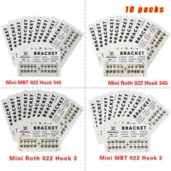 10Packs Orthodontic Dental Arch Wire Niti Round /Brackets Braces MBT/Roth ty