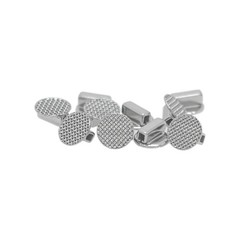 10Pcs Dental Orthodontic Lingual Buttons Metal Bondable Button Tubes Round Base