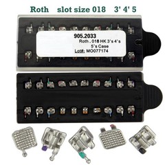 Dental Orthodontic Brackets Metal Braces MIM Mini Roth MBT 0.018 345 Hooks 5-5