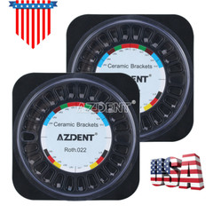 5 Pack AZDENT Dental Orthodontic Ceramic Bracket Braces Roth .022 Hooks 3 4 5