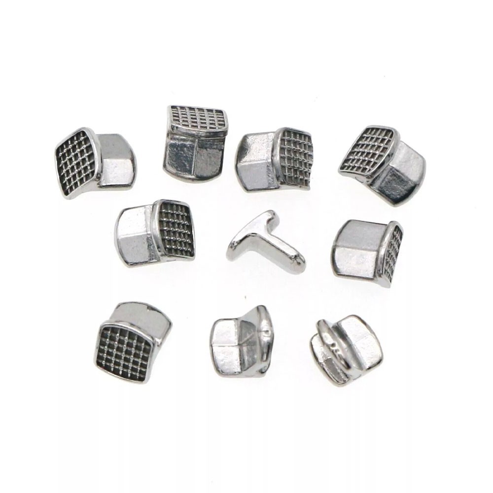Dental Orthodontic Round Lingual Buttons Bondable & Cleat Mesh 10pcs/pack
