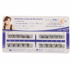 5 Sets Dental Orthodontic Metal Brackets MIM Monoblock Mini Roth 022 no hooks