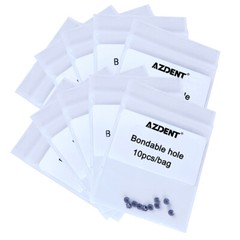 AZDENT Dental Orthodontic Bondable Lingual Buttons Round Base Direct Eyelets FDA