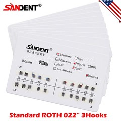 100Packs Dental Ortho Brackets Braces Standard Roth 0.022 Slot 3 hooks