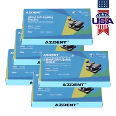 Dental Ortho Brackets Metal Ceramic Mini Roth/MBT.018/.022 3/3-4-5Hook AZDENT