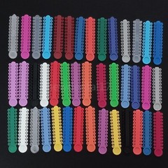 10 Packs Dental Ligature Ties Orthodontic Elastic Rubber Bands Mix Color