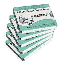 AZDENT Dental Orthodontic Brackets Brace Mini Roth 0.022 Hooks 3 4 5 Laser Mark