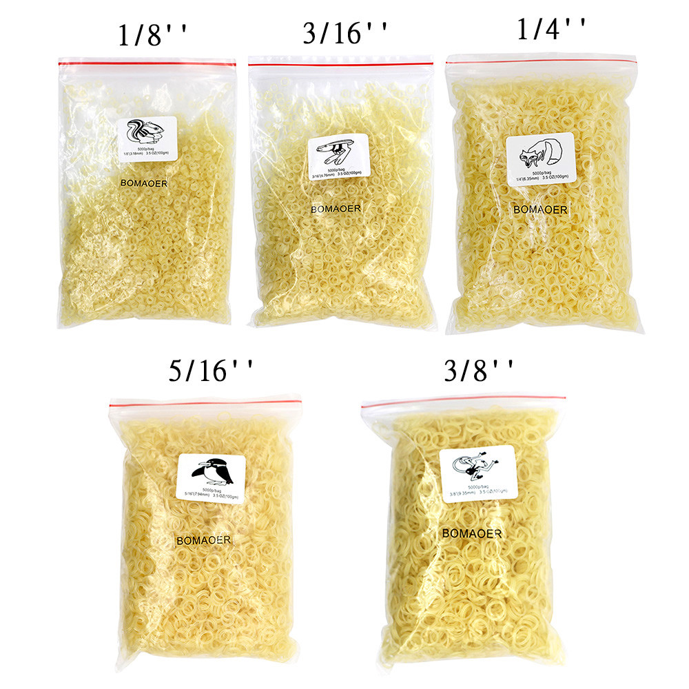 5000 PCS Dental Orthodontic 3.5OZ Elastic Band 5 SIZES For Dentist