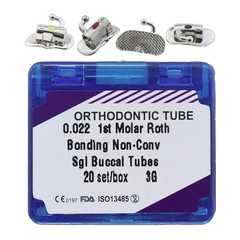 Tubos de ortodoncia Orthodontic Tubes 1st 2nd Molar Roth MBT 022 Low Profile 3G