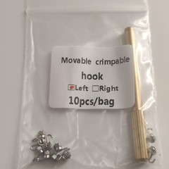 5Bags Stop Locks With Movable Crimpable Hook With Tool Left/Right 10Pcs/Bag