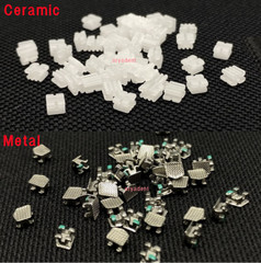 Dental Orthodontic Bracket Mini Roth 022 345 Hooks Braces Ceramic Metal In Bulk