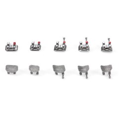 10Pks Orthodontic Dental Brackets Braces Metal Mini Roth MBT.022/.018 3/345Hooks
