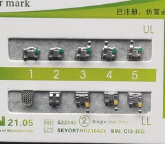 100 Sets Dental Orthodontic Metal Brackets Mini Roth 022 345 hooks Mesh Base
