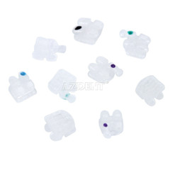 5 Pack AZDENT Dental Orthodontic Ceramic Bracket Braces Roth .022 Hooks 3 4 5