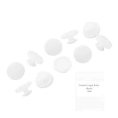 10Pcs/Bag Orthodontic Dental Zirconia Bondable Round Base Ceramic Lingual Button