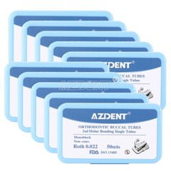50Set Dental Orthodontic Buccal Tube 2nd Molar Roth.022 Bondable Non-Conv AZDENT
