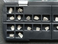 28Pcs Dental Orthodontic Metal Lingual Brackets Brace Buccal Tubes 28pcs/set