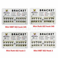 10Packs Metal Dental Ortho Bracket Braces MINI MBT Roth .022Slot 3-4-5 / 3 Hooks