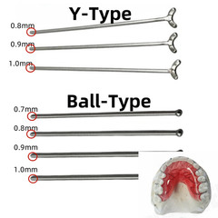 10pcs Dental Ball Retainer J Clasp Wire Oblique Clasps Bars Y-Type Scheu Style