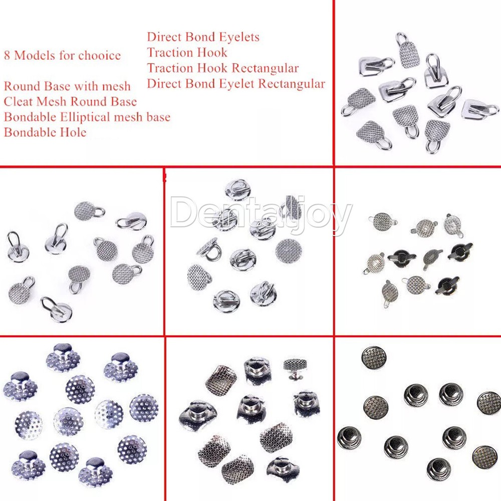 AZDENT Dental Ortho Lingual Buttons Bondable Round Base 8 Models 10pcs/pack