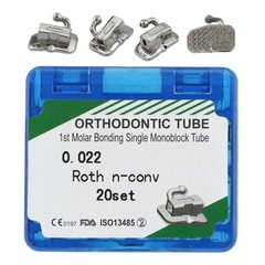 80pcs Dental Tubos bucales de ortodoncia 1er 2nd molar Buccal Tubes MBT Roth 022