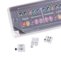 Dental Monocrystalline Sapphire Brackets Crystal Clear Mini Roth 022 Hooks 345