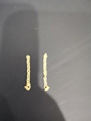 Dental Gold Button Chain Orthodontic Bondable Lingual Buttons Round/Rectangular