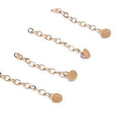 2-100Pcs Dental Orthodontic Traction Chain Gold Round Lingual Buttons Mesh Base