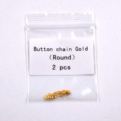 2-100Pcs Dental Orthodontic Traction Chain Gold Round Lingual Buttons Mesh Base