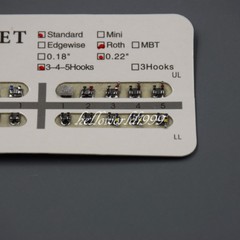 5Pack Dental Orthodontic Brackets Braces Metal Standard Roth 0.22”Slot 345 Hook