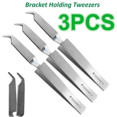 3Pcs Slim Orthodontic Tweezers – Buccal Tube & Bracket Placer Set