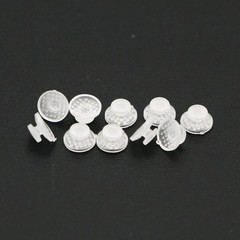 10Pcs Dental Orthodontic Ceramic Lingual Button Bondable Round Base Clear