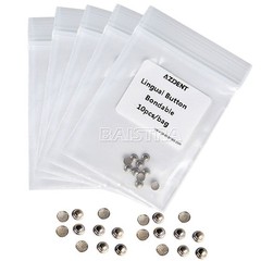 Dental Orthodontic Metal Lingual Button Round Rectangular monoblock Bondable