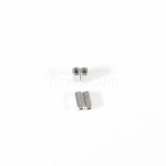 10Pack Dental Double Tubes Lingual Button Orthodontic Steel Crimpable Hooks Stop