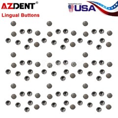 500pcs AZDENT Dental Orthodontic Lingual Buttons Bondable Round Base Monoblock